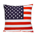 Microfiber Peach Skin Square Throw Pillow Covers-American Flag